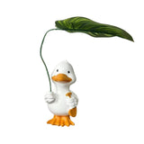 Maxbell Duck Statue Wedding Gift Decorative Tabletop Ornament for Patio Table Office white