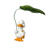 Maxbell Duck Statue Wedding Gift Decorative Tabletop Ornament for Patio Table Office white