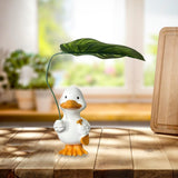 Maxbell Duck Statue Wedding Gift Decorative Tabletop Ornament for Patio Table Office white
