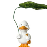 Maxbell Duck Statue Wedding Gift Decorative Tabletop Ornament for Patio Table Office white