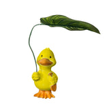 Maxbell Duck Statue Wedding Gift Decorative Tabletop Ornament for Patio Table Office yellow