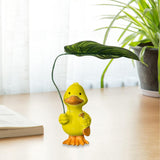 Maxbell Duck Statue Wedding Gift Decorative Tabletop Ornament for Patio Table Office yellow