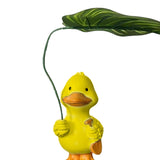 Maxbell Duck Statue Wedding Gift Decorative Tabletop Ornament for Patio Table Office yellow