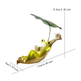 Maxbell Realistic Frog Garden Statue Lovely Animal Sculpture for Park Shelf Aquarium