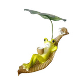 Maxbell Realistic Frog Garden Statue Lovely Animal Sculpture for Park Shelf Aquarium
