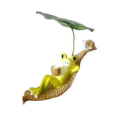 Maxbell Realistic Frog Garden Statue Lovely Animal Sculpture for Park Shelf Aquarium