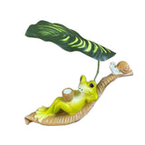 Maxbell Realistic Frog Garden Statue Lovely Animal Sculpture for Park Shelf Aquarium