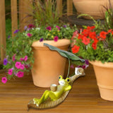 Maxbell Realistic Frog Garden Statue Lovely Animal Sculpture for Park Shelf Aquarium