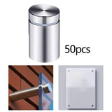 Maxbell 50Pcs Sign Standoff Screws Accessory Advertising Screws for Picture Displays Silvery