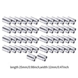 Maxbell 50Pcs Sign Standoff Screws Accessory Advertising Screws for Picture Displays Silvery