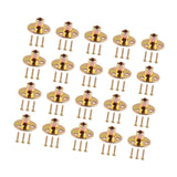 Maxbell 20Pcs T Nuts Screws Kit Three Hole Sturdy Fitting Fastener Mounting Hardware