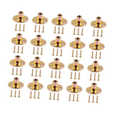 Maxbell 20Pcs T Nuts Screws Kit Three Hole Sturdy Fitting Fastener Mounting Hardware