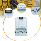 Maxbell Twist Drill Bit Case Accessories Iron Portable Drill Bit Dispenser Organizer 19 Slots