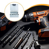 Maxbell Twist Drill Bit Case Accessories Iron Portable Drill Bit Dispenser Organizer 19 Slots