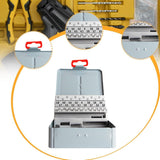 Maxbell Twist Drill Bit Case Accessories Iron Portable Drill Bit Dispenser Organizer 51 Slots