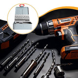 Maxbell Twist Drill Bit Case Accessories Iron Portable Drill Bit Dispenser Organizer 51 Slots