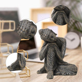 Maxbell Buddha Statue Hotel Yard Lawn Indoor Outdoor Cabinet Sitting Buddha Figurine