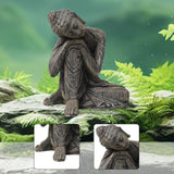 Maxbell Buddha Statue Hotel Yard Lawn Indoor Outdoor Cabinet Sitting Buddha Figurine