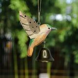 Maxbell Birds Hanging Ornament European Wooden Bird Statue for Office Backyard Party Light Green