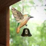 Maxbell Birds Hanging Ornament European Wooden Bird Statue for Office Backyard Party Light Green