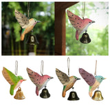 Maxbell Birds Hanging Ornament European Wooden Bird Statue for Office Backyard Party Light Green