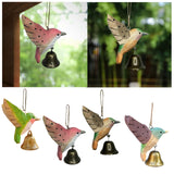Maxbell Birds Hanging Ornament European Wooden Bird Statue for Office Backyard Party Light Green