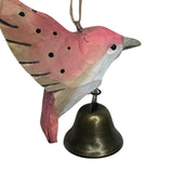 Maxbell Birds Hanging Ornament European Wooden Bird Statue for Office Backyard Party Pink