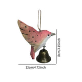 Maxbell Birds Hanging Ornament European Wooden Bird Statue for Office Backyard Party Pink