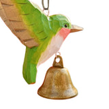 Maxbell Birds Hanging Ornament European Wooden Bird Statue for Office Backyard Party Dark Green