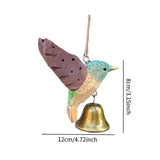 Maxbell Birds Hanging Ornament European Wooden Bird Statue for Office Backyard Party Purple