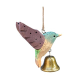Maxbell Birds Hanging Ornament European Wooden Bird Statue for Office Backyard Party Purple