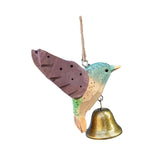 Maxbell Birds Hanging Ornament European Wooden Bird Statue for Office Backyard Party Purple