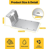 Maxbell 6 Pieces T Post Mounting Bracket Sturdy Silver for Plywood Birdhouse Mailbox Silver