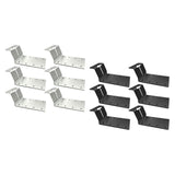 Maxbell 6 Pieces T Post Mounting Bracket Sturdy Silver for Plywood Birdhouse Mailbox Silver