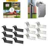 Maxbell 6 Pieces T Post Mounting Bracket Sturdy Silver for Plywood Birdhouse Mailbox Silver