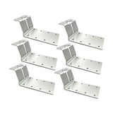 Maxbell 6 Pieces T Post Mounting Bracket Sturdy Silver for Plywood Birdhouse Mailbox Silver