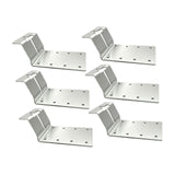 Maxbell 6 Pieces T Post Mounting Bracket Sturdy Silver for Plywood Birdhouse Mailbox Silver