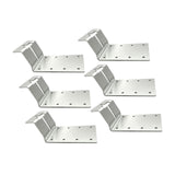 Maxbell 6 Pieces T Post Mounting Bracket Sturdy Silver for Plywood Birdhouse Mailbox Silver