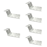 Maxbell 6 Pieces T Post Mounting Bracket Sturdy Silver for Plywood Birdhouse Mailbox Silver
