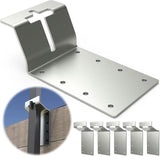 Maxbell 6 Pieces T Post Mounting Bracket Sturdy Silver for Plywood Birdhouse Mailbox Silver