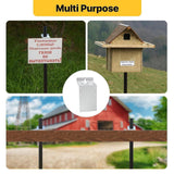 Maxbell 6 Pieces T Post Mounting Bracket Sturdy Silver for Plywood Birdhouse Mailbox Silver