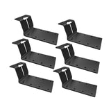 Maxbell 6 Pieces T Post Mounting Bracket Sturdy Silver for Plywood Birdhouse Mailbox Black