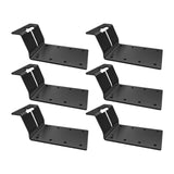 Maxbell 6 Pieces T Post Mounting Bracket Sturdy Silver for Plywood Birdhouse Mailbox Black