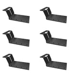 Maxbell 6 Pieces T Post Mounting Bracket Sturdy Silver for Plywood Birdhouse Mailbox Black