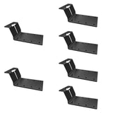 Maxbell 6 Pieces T Post Mounting Bracket Sturdy Silver for Plywood Birdhouse Mailbox Black