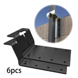 Maxbell 6 Pieces T Post Mounting Bracket Sturdy Silver for Plywood Birdhouse Mailbox Black