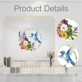 Maxbell Hummingbird Wall Art Gift Modern Vivid Round Metal for Courtyard Patio Fence