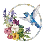 Maxbell Hummingbird Wall Art Gift Modern Vivid Round Metal for Courtyard Patio Fence