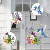 Maxbell Hummingbird Wall Art Gift Modern Vivid Round Metal for Courtyard Patio Fence
