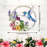 Maxbell Hummingbird Wall Art Gift Modern Vivid Round Metal for Courtyard Patio Fence